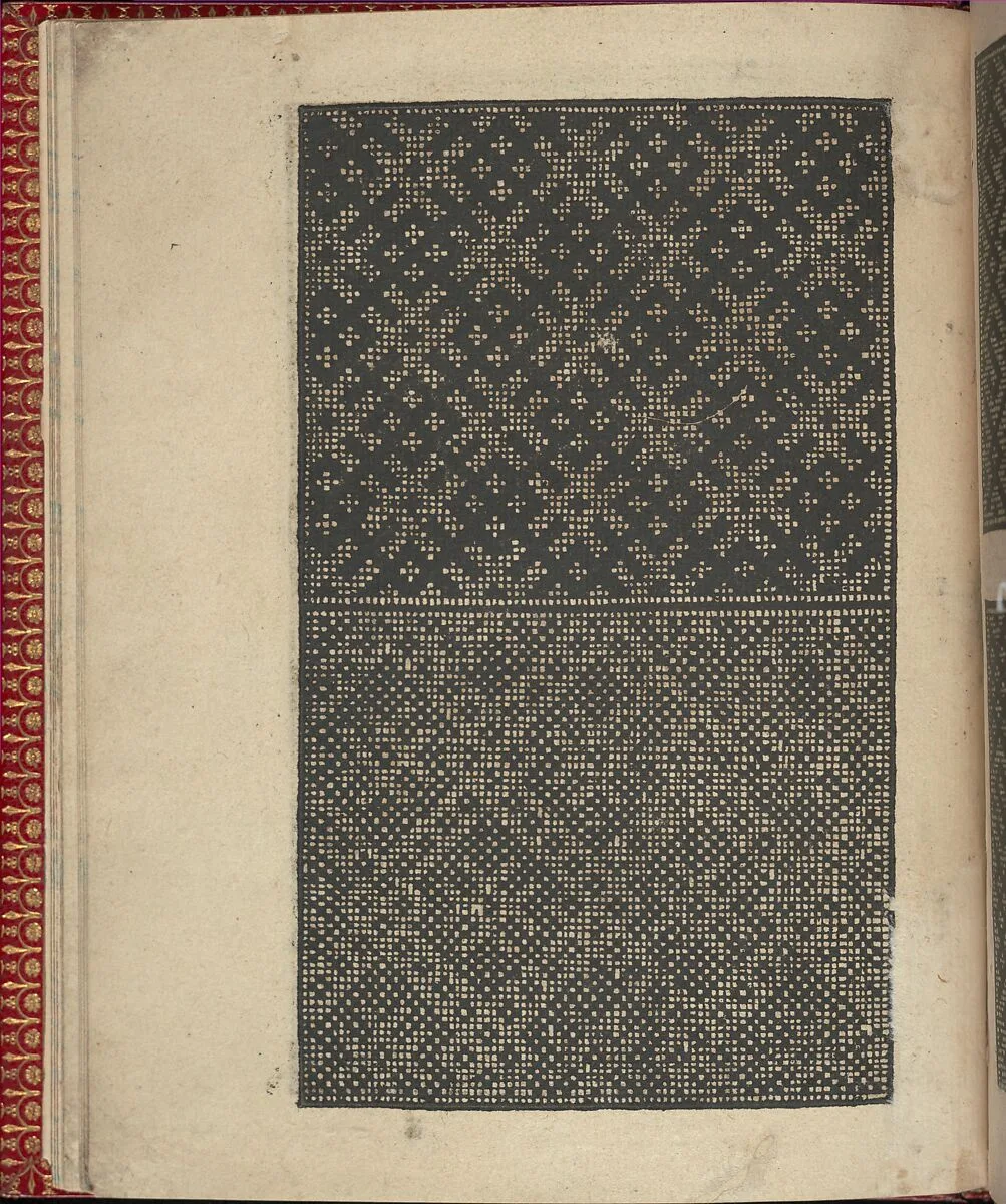 Ce est ung tractat de la noble art de leguille ascavoir ouvraiges de spaigne... page 5 (verso) — Willem Vosterman