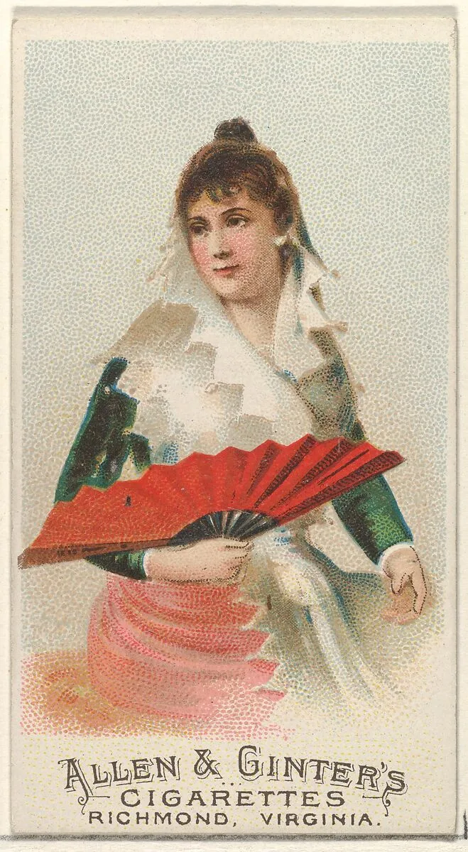 Plate 45, from the Fans of the Period series (N7) for Allen & Ginter Cigarettes Brands — Allen & Ginter|Schumacher & Ettlinger