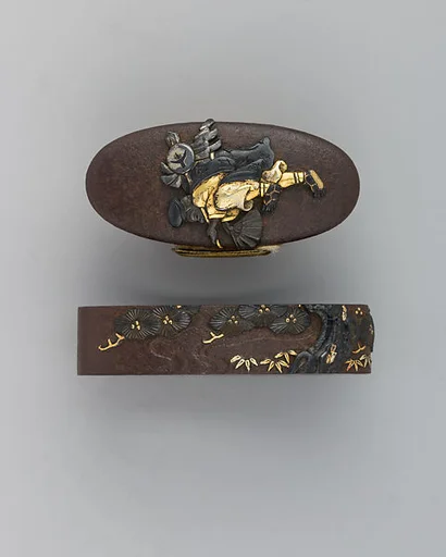 Sword-Hilt Collar and Pommel (Fuchigashira)