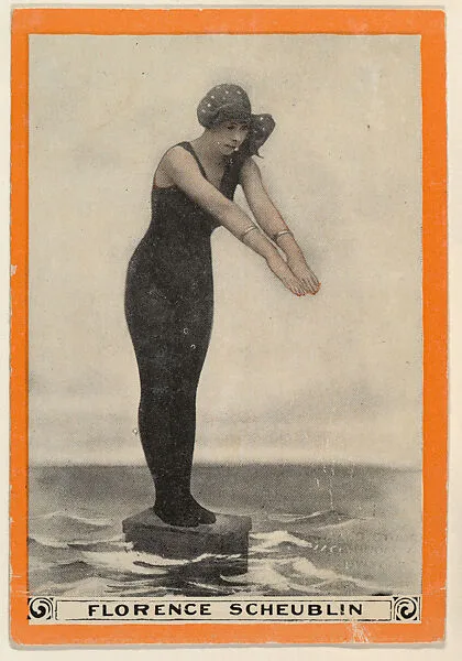 Florence Scheublin, No. 57, Treading Water, from the Champion Women Swimmers series (T221), issued by Pan Handle Scrap — Pan Handle Scrap Company