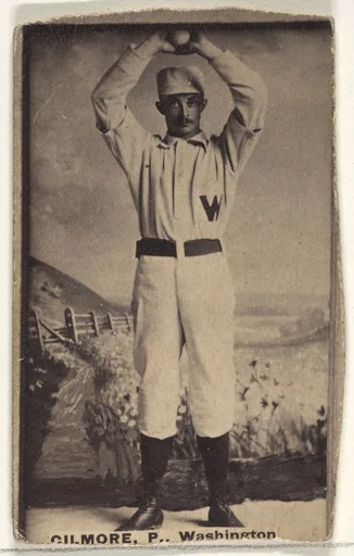 Frank T. Gilmore, Pitcher, Washington Nationals, from the Old Judge series (N172) for Old Judge Cigarettes
