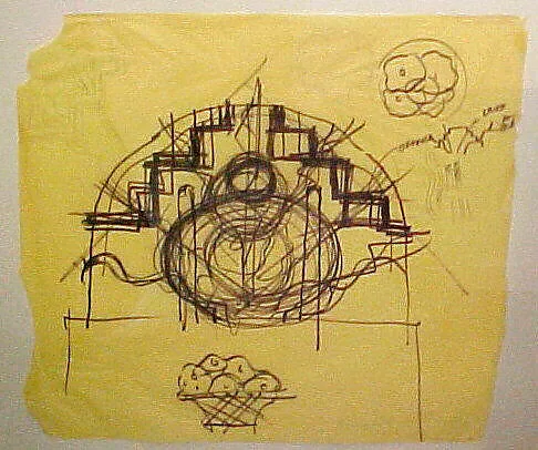 Art Deco Chair, Study Sketches - Elevation of Seat Back and Miscellaneous Detail — Robert Venturi