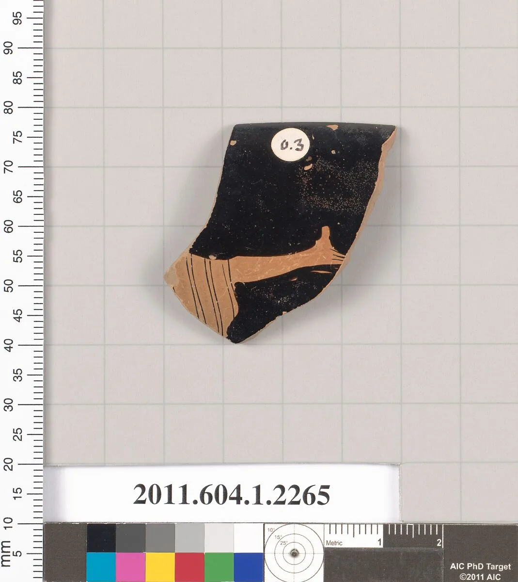 Terracotta rim fragment of a kylix (drinking cup) — Unknown