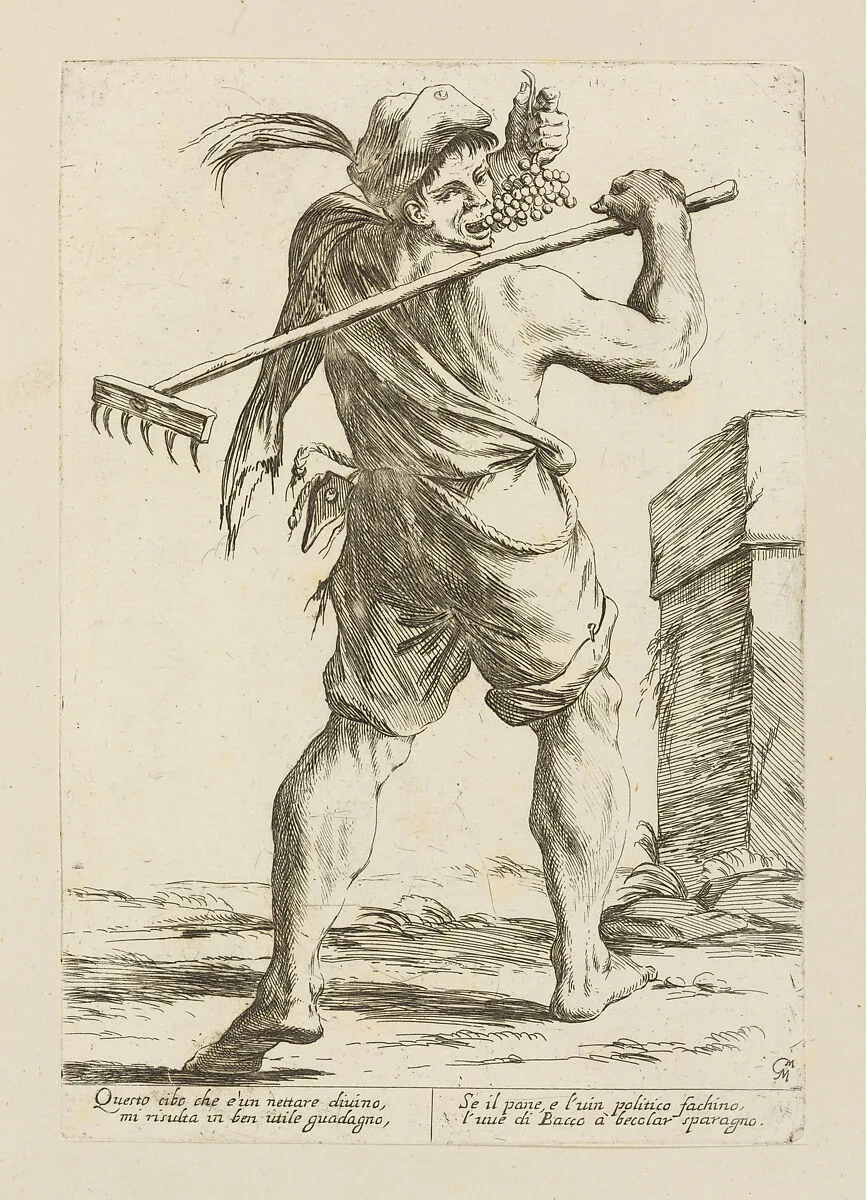 Vine Dresser, from Di Bologna l'Arti per via D'An.ibal' Ca.rac, plate 8 — Giuseppe Maria Mitelli|Annibale Carracci|Giovanni Giacomo De Rossi