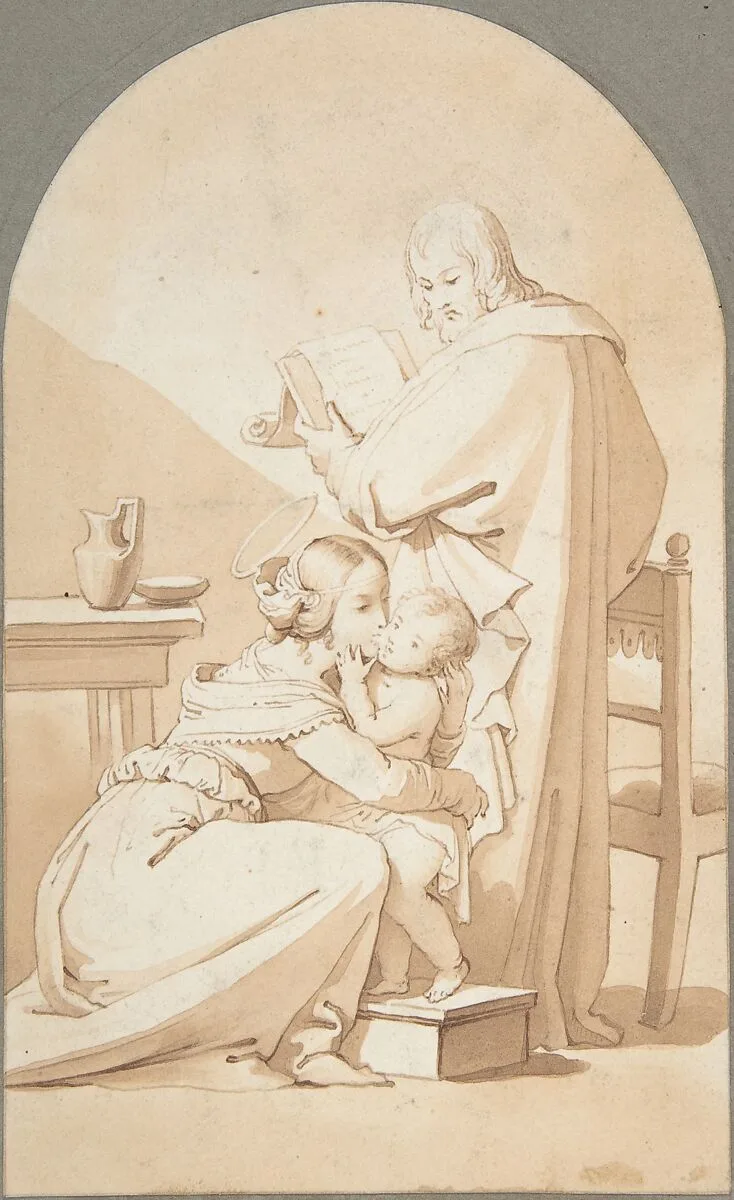 The Holy Family in an Interior — E. La Touche