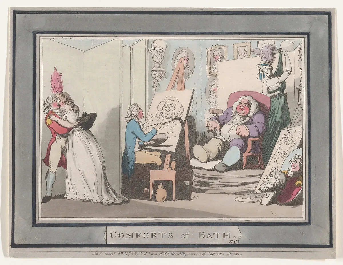 Comforts of Bath, Plate 6 — Thomas Rowlandson|S. W. Fores