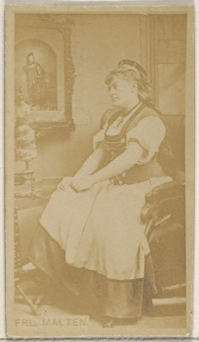 Fräulein Malten, from the Actors and Actresses series (N45, Type 8) for Virginia Brights Cigarettes — Allen & Ginter