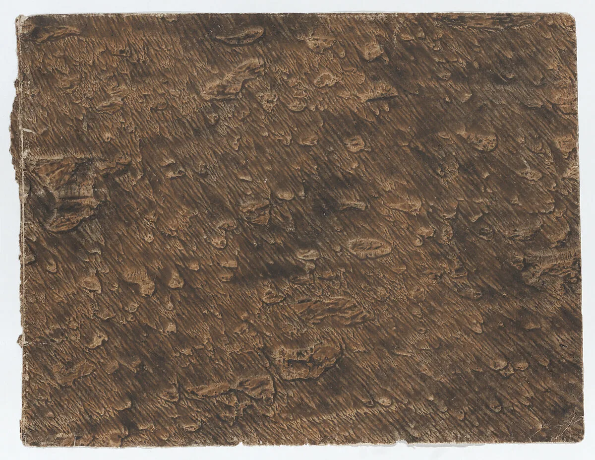 Paste paper with brown design — Anonymous