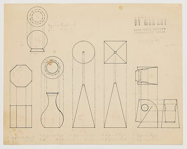 Design for Chess Pieces — Man Ray