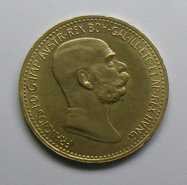 Austrian 10 crown-piece commemorating the 60th year of the reign of Emperor Francis Joseph — Rudolph Ferdinand Marschall