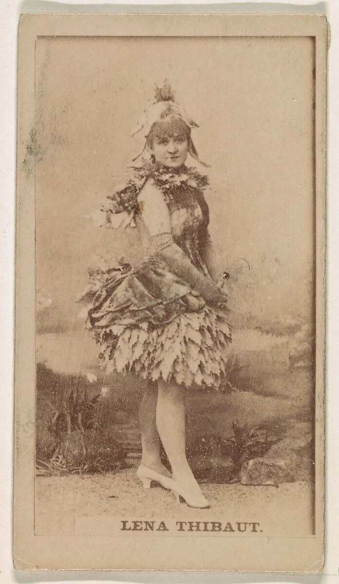 Lena Thibaut, from the Actresses series (N245) issued by Kinney Brothers to promote Sweet Caporal Cigarettes — Kinney Brothers Tobacco Company