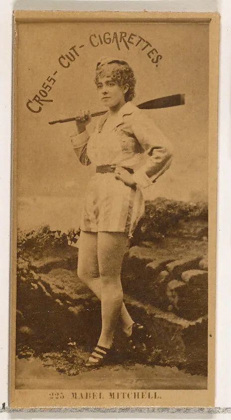 Card Number 225, Mabel Mitchell, from the Actors and Actresses series (N145-2) issued by Duke Sons & Co. to promote Cross Cut Cigarettes — W. Duke, Sons & Co.