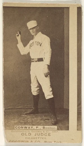 Conway, Pitcher, Boston, from the Old Judge series (N172) for Old Judge Cigarettes
