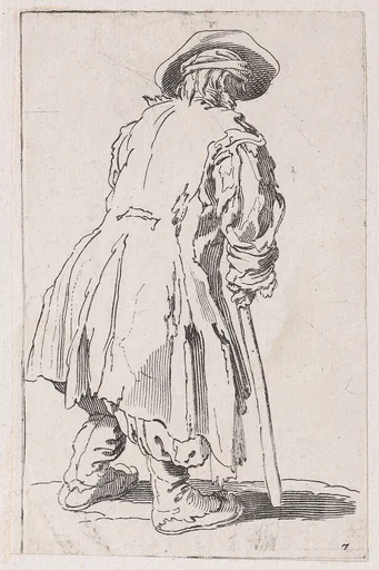 Reverse Copy of Le Vieux Mendiat a une Seule Béquille (The Old Beggar with One Crutch), from Les Gueux suite appelée aussi Les Mendiants, Les Baroni, ou Les Barons (The Beggars, also called the Barons)