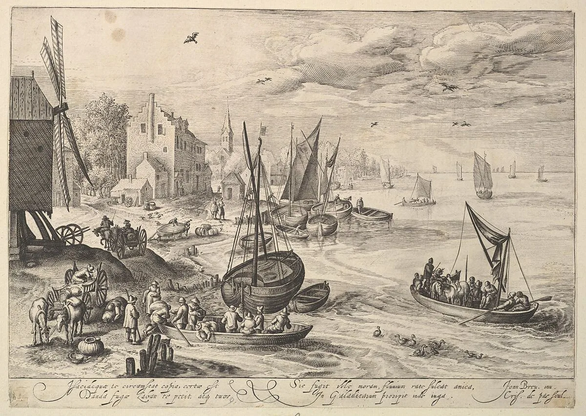 Harbor Scene — Jan Brueghel the Elder|Crispijn de Passe the Elder