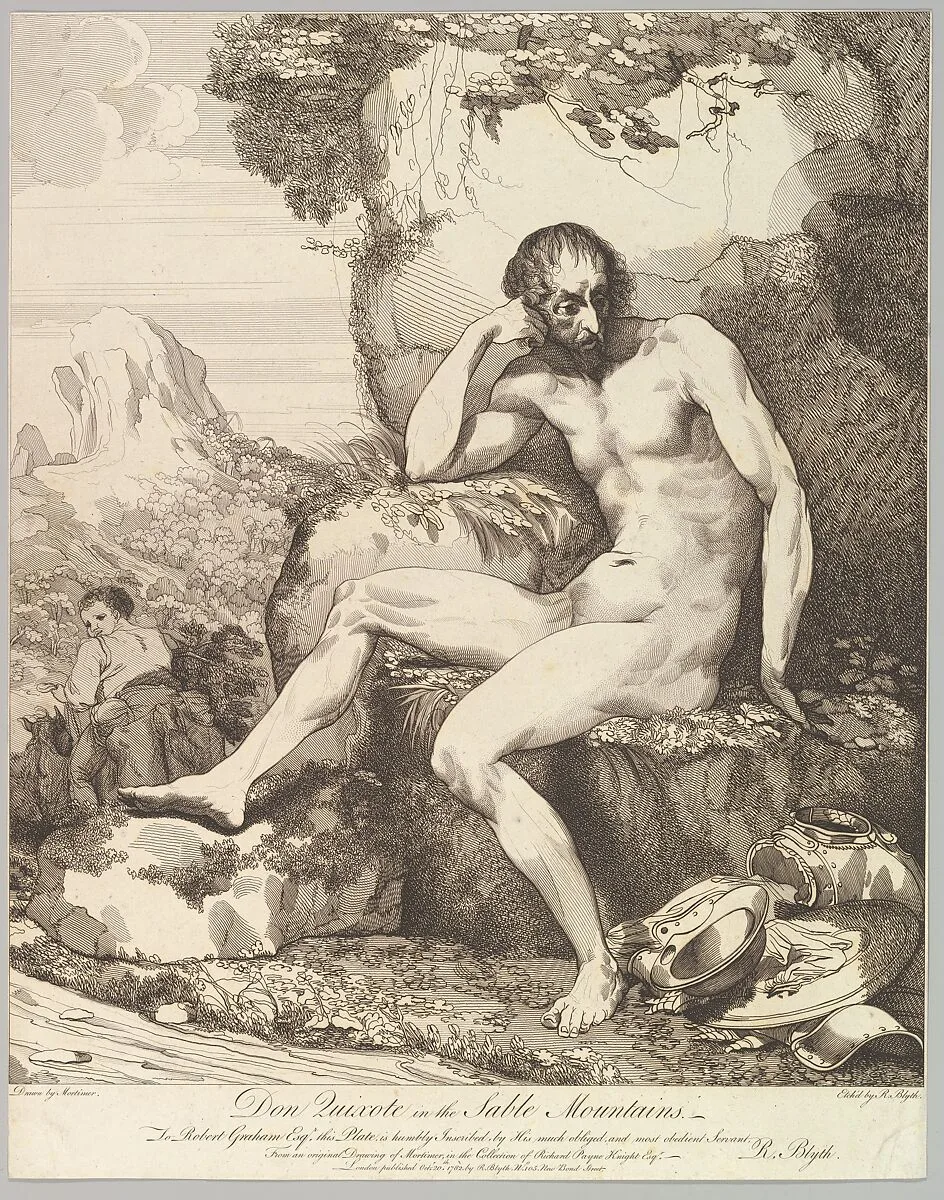 Don Quixote in the Sable Mountains — Robert Blyth|John Hamilton Mortimer|Miguel de Cervantes Saavedra