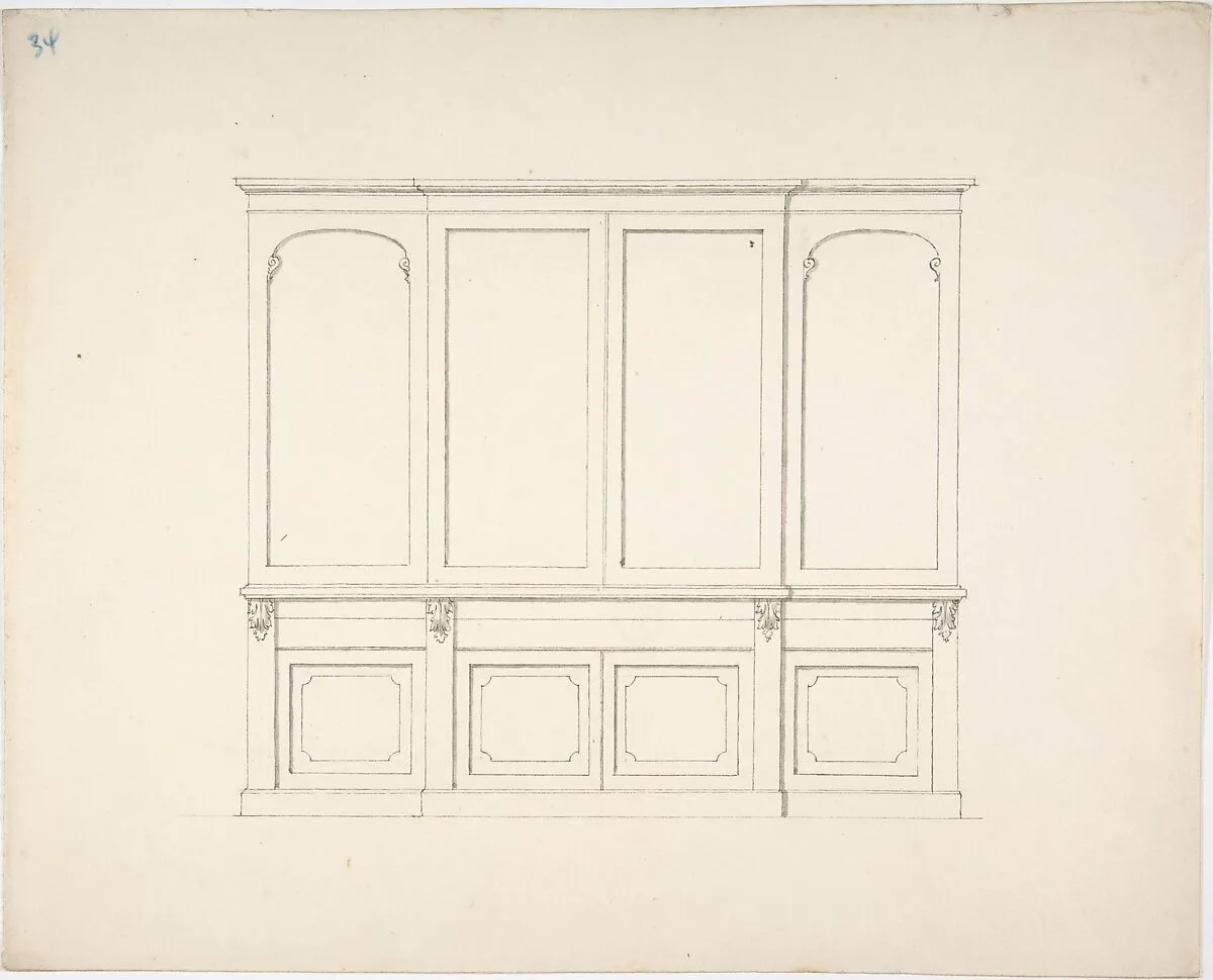Design for a Cabinet — Anonymous, British, 19th century
