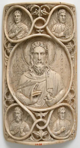 Panel with John the Baptist and other saints