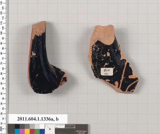 Terracotta fragments of kylikes (drinking cups)