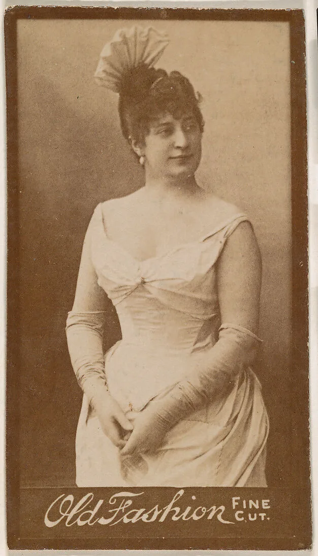 Actress wearing feathered headpiece, from the Actresses series (N664) promoting Old Fashion Fine Cut Tobacco — Unknown