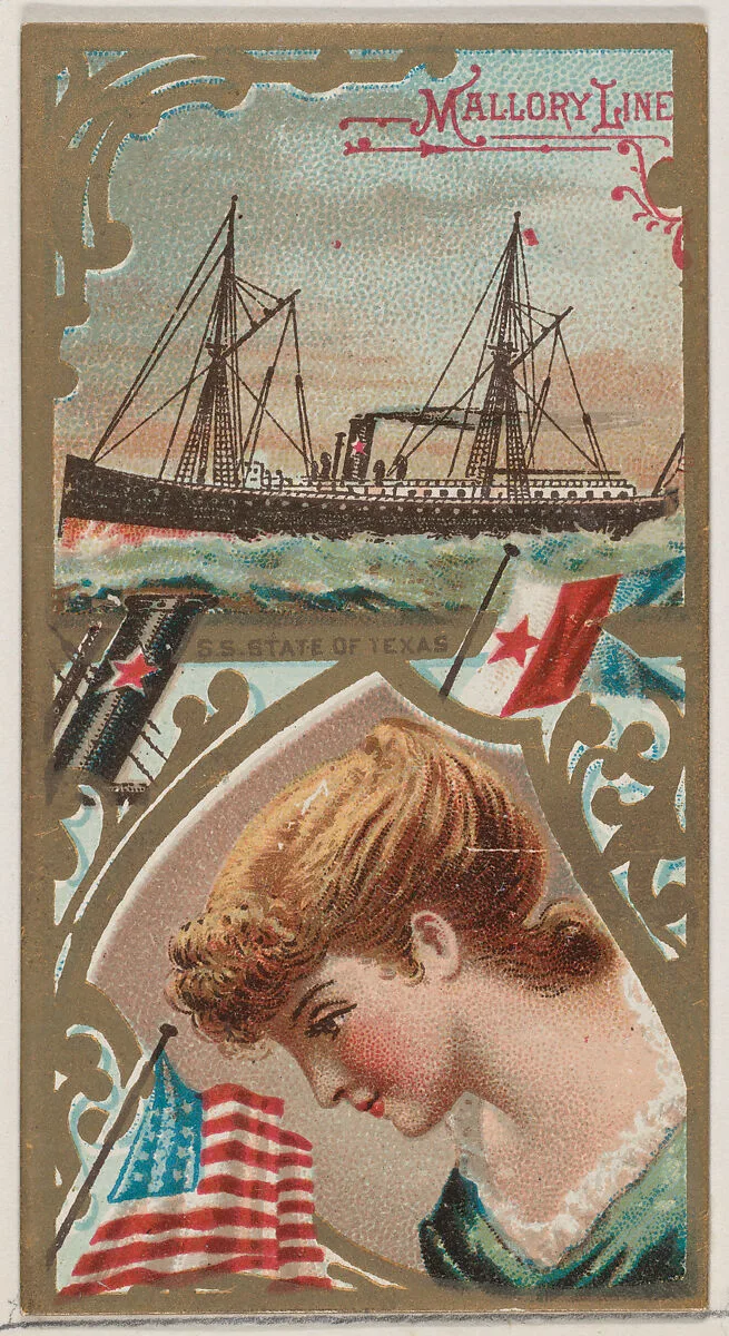 Steamship State of Texas, Mallory Line, from the Ocean and River Steamers series (N83) for Duke brand cigarettes — W. Duke, Sons & Co.