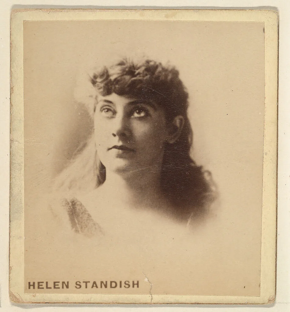 Helen Standish, from the Actresses series (N246), Type 2, issued by Kinney Brothers to promote Sporting Extra Cigarettes — Kinney Brothers Tobacco Company