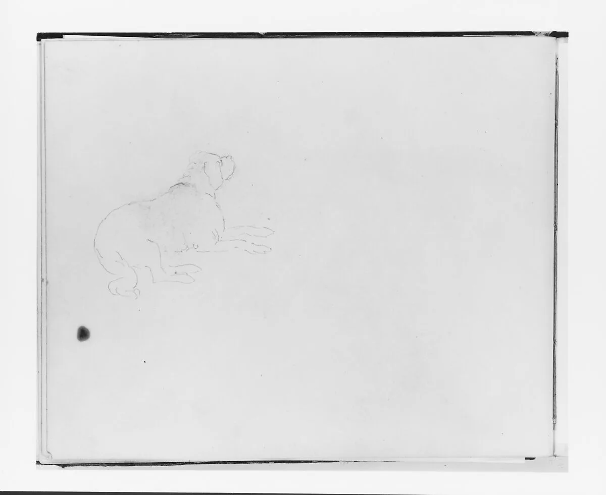 Sketch of a Hound (from Sketchbook) — Francis William Edmonds