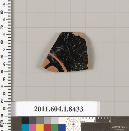 Terracotta rim fragment of a kylix (drinking cup)