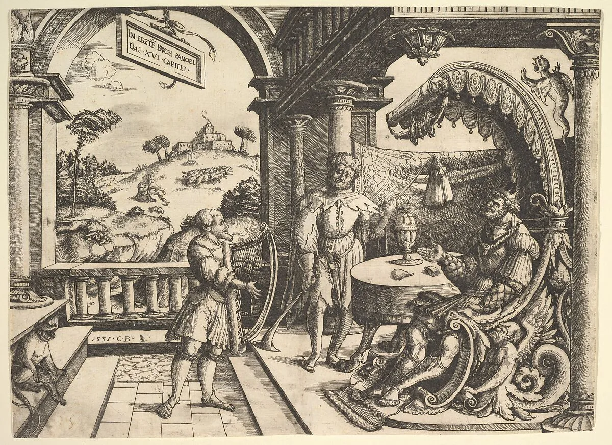 David playing the harp before Saul — Christoph Bockstorffer|David Funck
