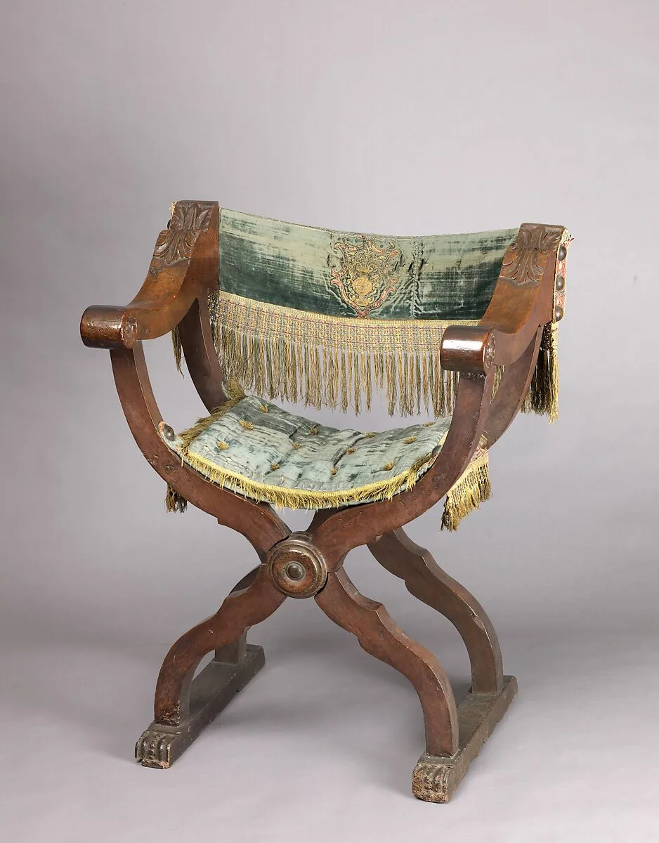 Hip-joint armchair (Dantesca type, associated with 1975.1.1970 a,b) — Unknown