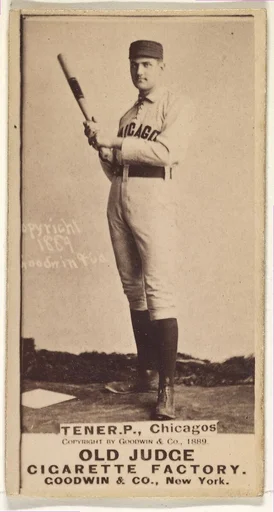 Tener, Pitcher, Chicago, from the Old Judge series (N172) for Old Judge Cigarettes