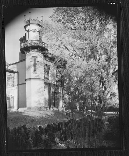 [Turreted Corner of Afton Villa Plantation House, Baines, Louisiana]