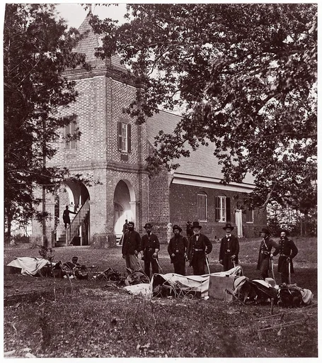 St. Peter's Church near White House, Where Washington was Married. General E. V. Sumner and Staff