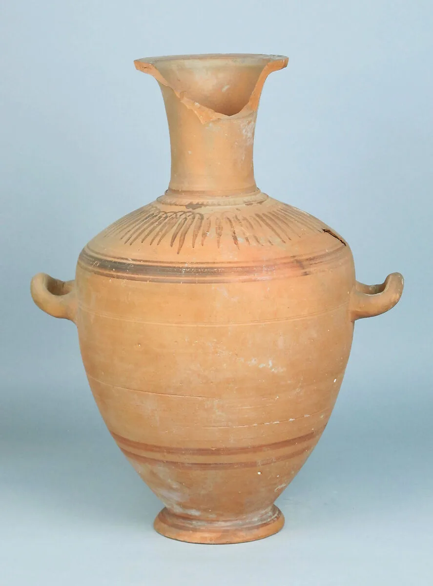 Terracotta Hadra hydria (water jar) — Unknown