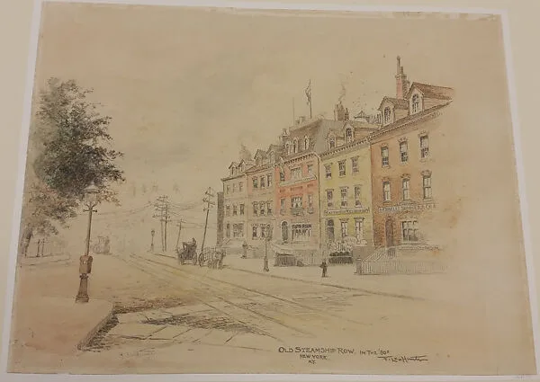 Old Steamship Row in the 1880's, New York — F. Leo Hunter