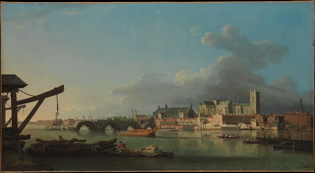 The Building of Westminster Bridge — Samuel Scott