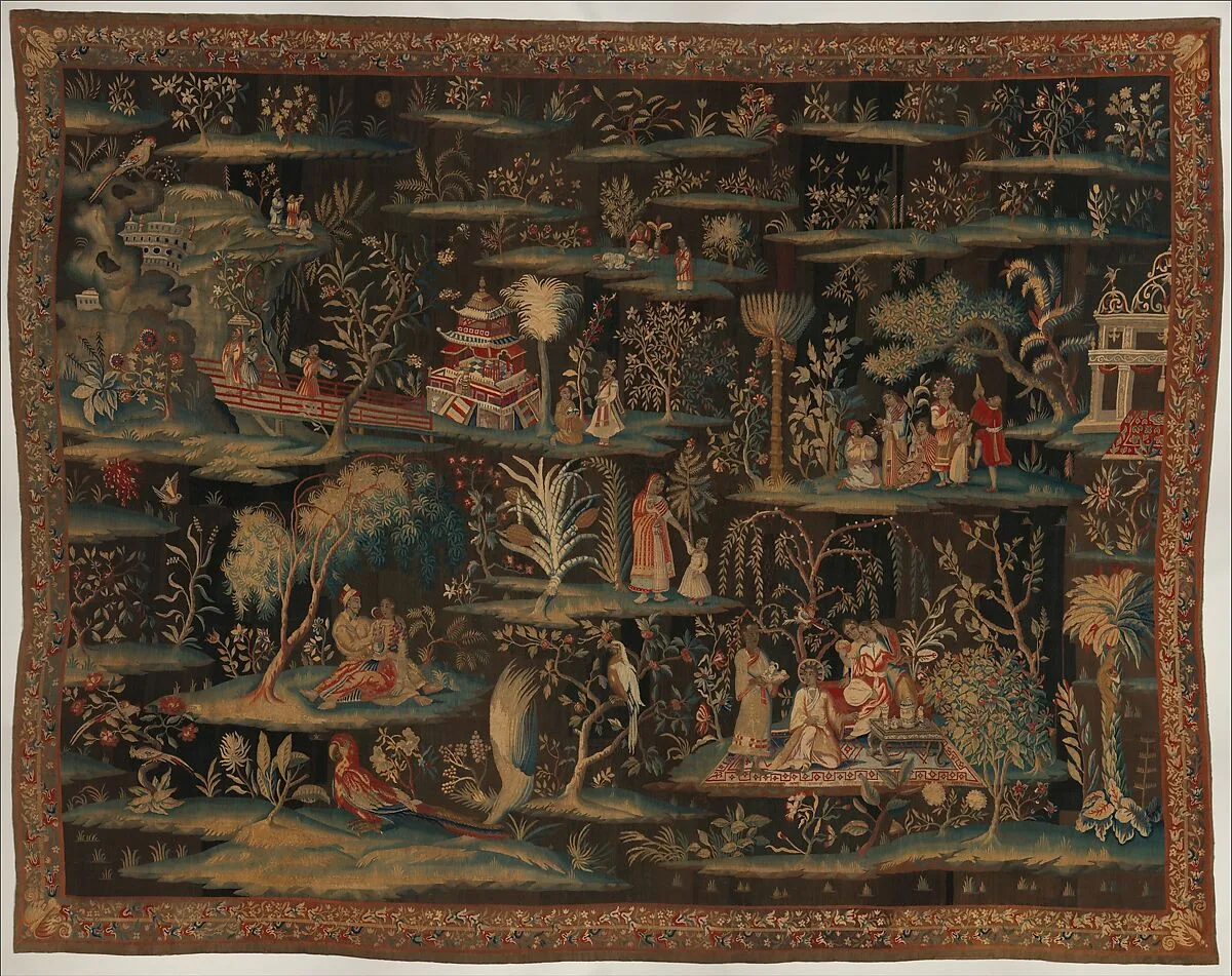 The Toilet of the Princess (from a pair of Indo-Chinese scenes) — John Vanderbank the Elder|Great Wardrobe|Unknown