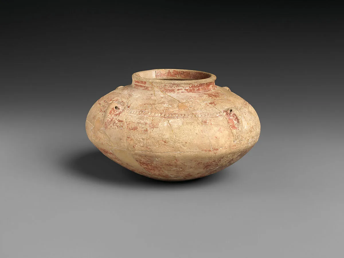 Squat jar with pierced lug handles — Unknown