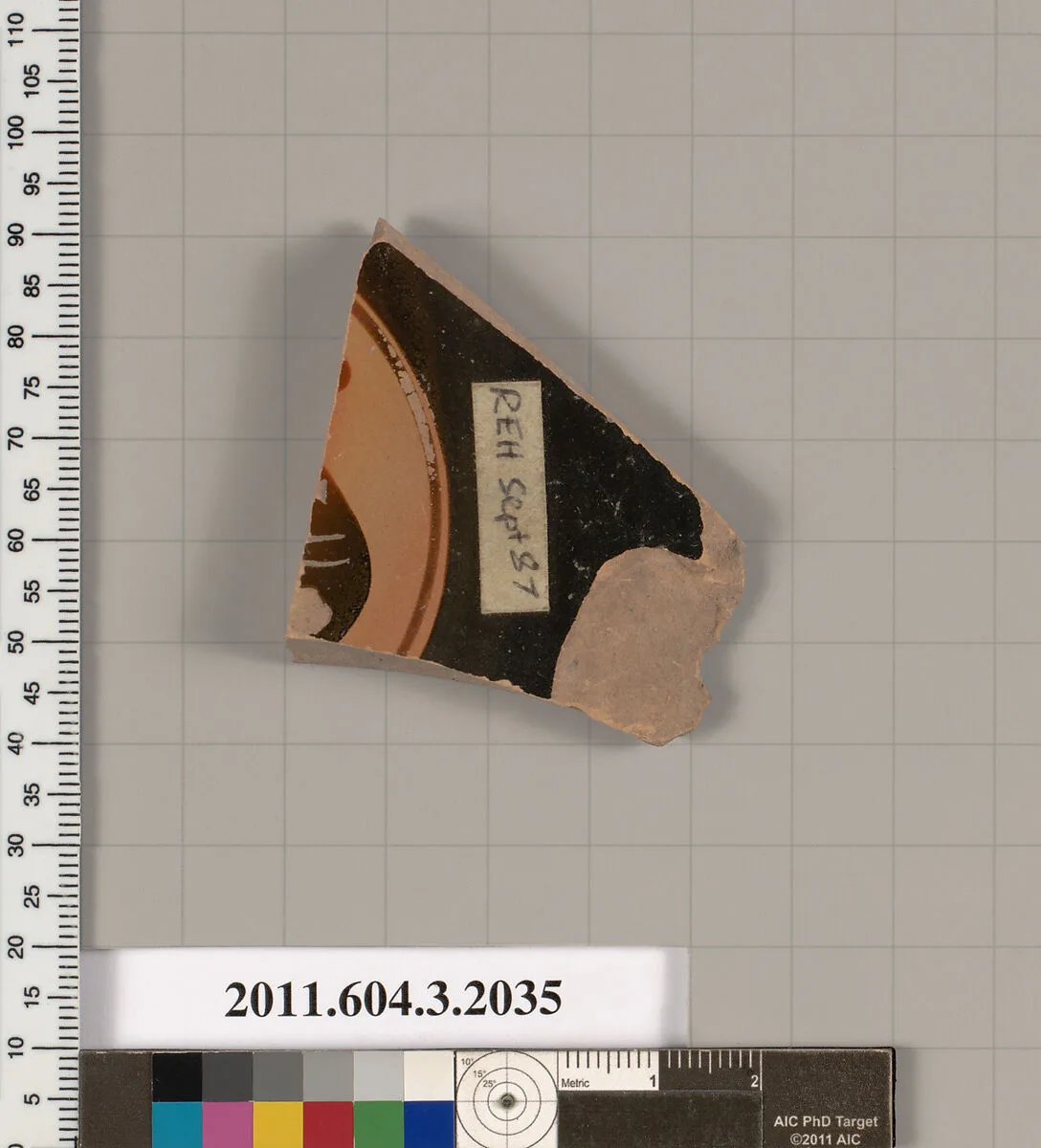 Terracotta fragment of a kylix (drinking cup) — Unknown
