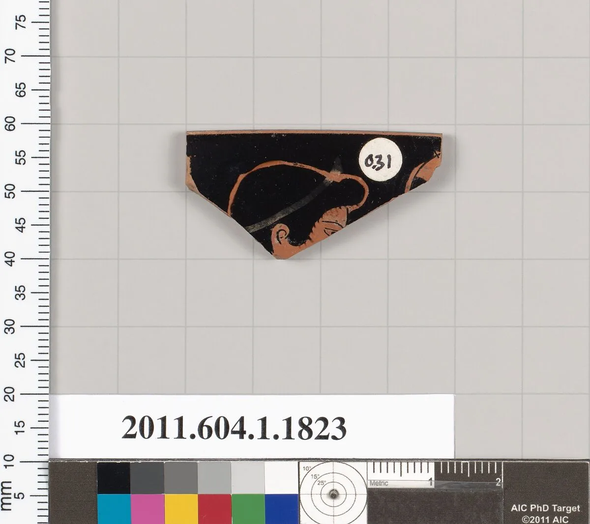 Terracotta rim fragment of a kylix (drinking cup) — Unknown