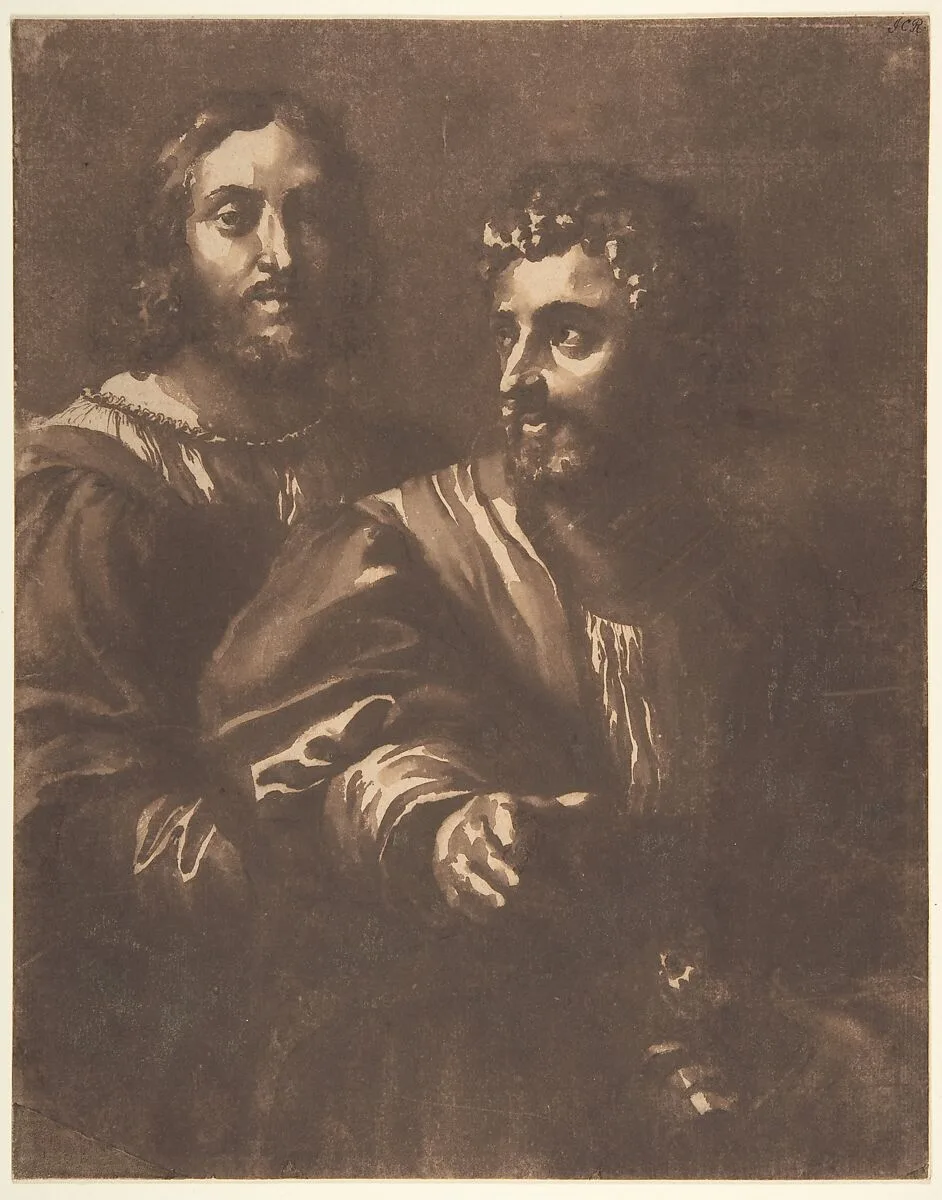 Portrait of Two Men (after Raphael) — Jan de Bisschop|Raphael (Raffaello Sanzio or Santi)|Raphael (Raffaello Sanzio or Santi)