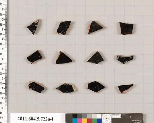 Terracotta fragments of kylikes (drinking cups)