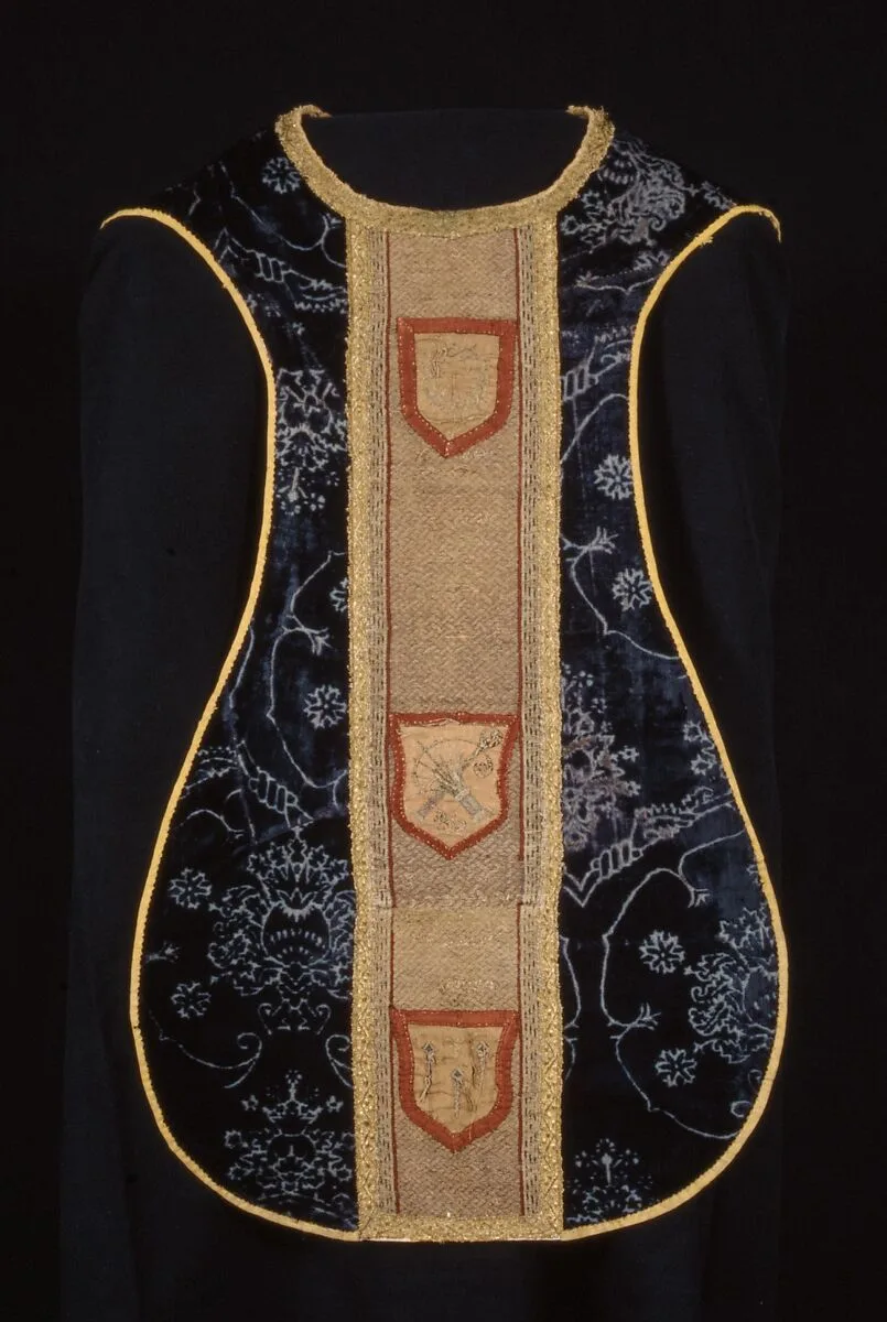 Chasuble with an Orphrey Band and Cross — Unknown