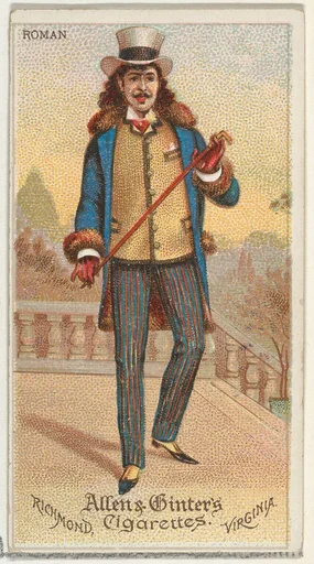 Roman, from World's Dudes series (N31) for Allen & Ginter Cigarettes