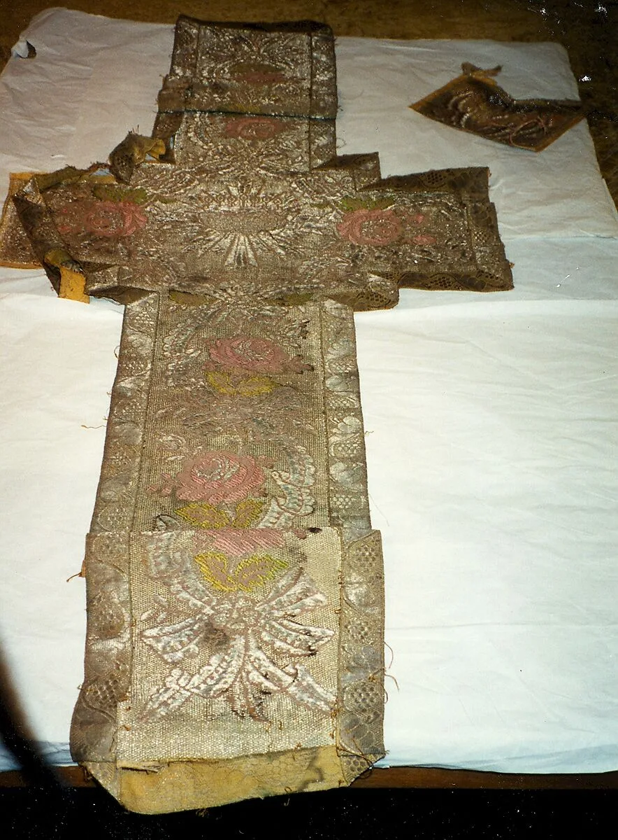 Two Orphrey Sections made into a runner; Top of an Orphrey — Unknown