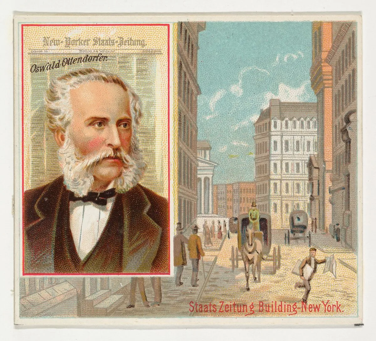 Oswald Ottendorfer, New Yorker Staats-Zeitung, from the American Editors series (N35) for Allen & Ginter Cigarettes — Allen & Ginter