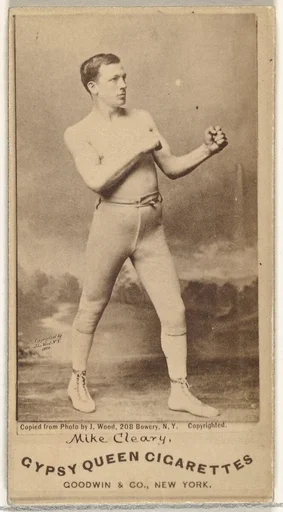 Mike Cleary, from the Celebrities and Prizefighters series (N174) for Gypsy Queen Cigarettes