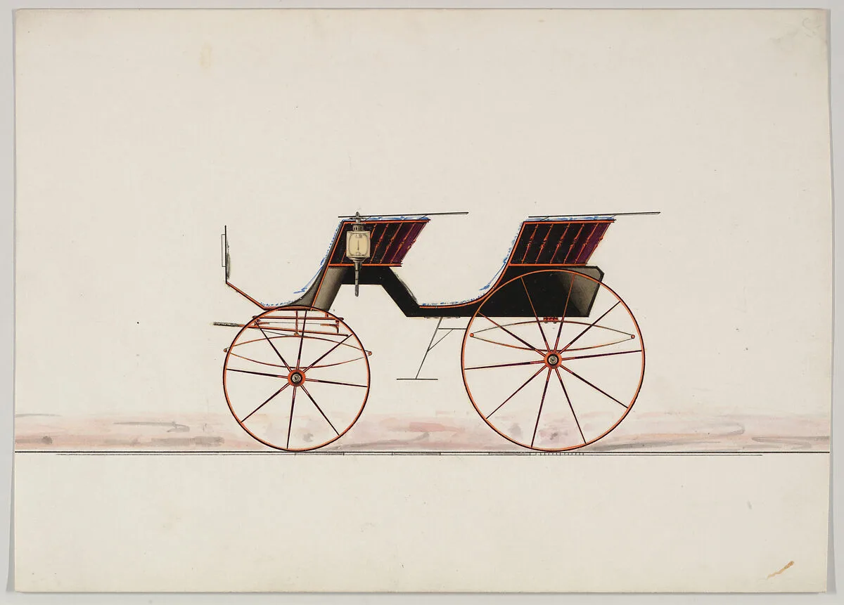 Design for 4 seat Phaeton, no top (unnumbered) — Brewster & Co.