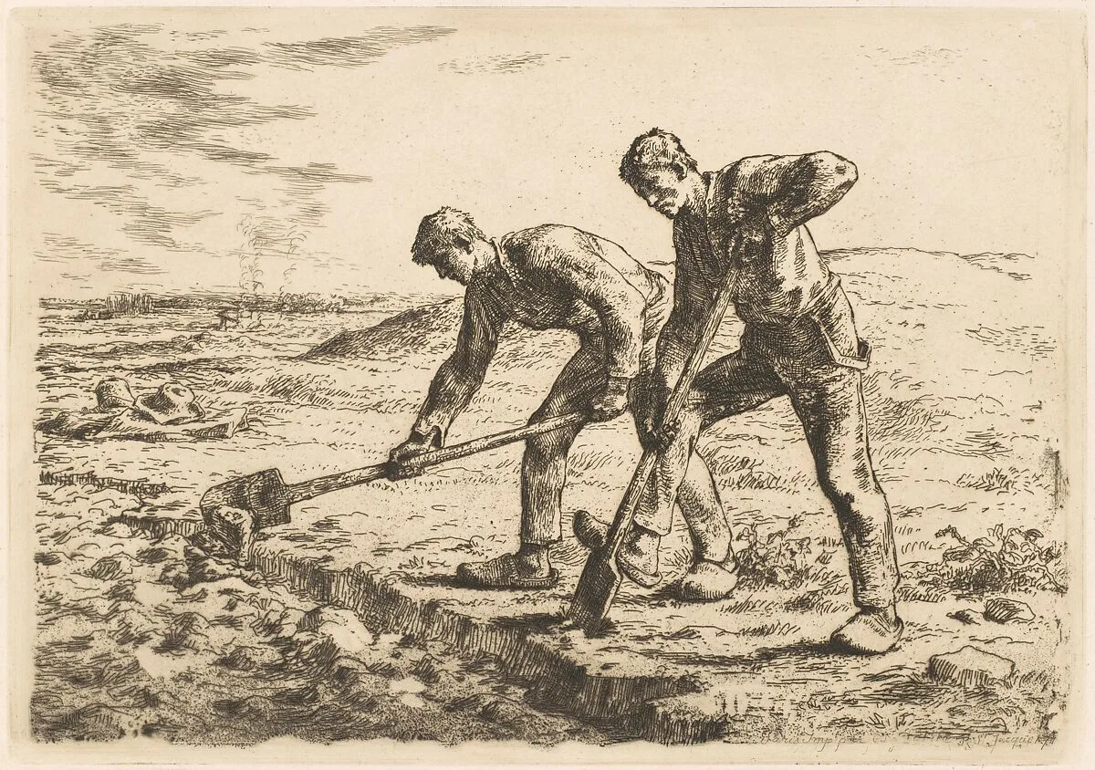 The Diggers — Jean-François Millet|Auguste Delâtre
