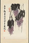 近代 崔子范 葡萄 軸|Grapes